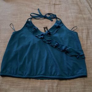 Express Halter - faux wrap - ruffles XL